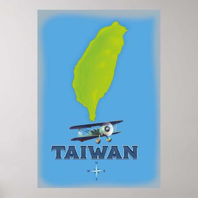 Vintage Karte Taiwan Poster (Vorne)