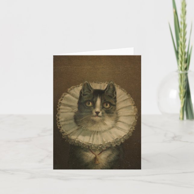 Vintage Karte "The Widow" für Katzenliebhaber (Vorderseite)