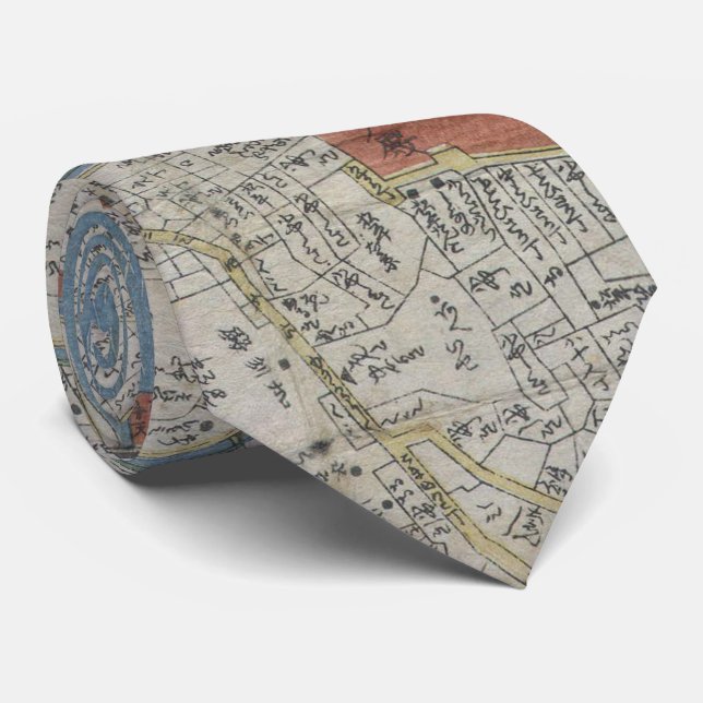 Vintage Karte Tokyos Japan (1850) Krawatte (Gerollt)