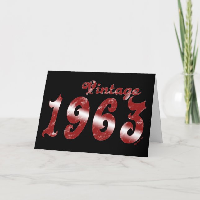 Vintage Karte von 1963 (Vorderseite)