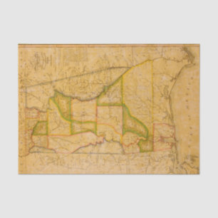 Vintage-Karte von Alabama von John Melish (1820) Seidenpapier