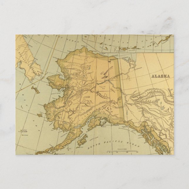 Vintage Karte von Alaska (1894) (Vorderseite)