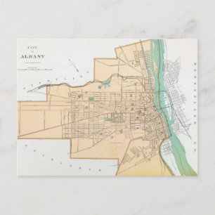 Vintage Karte von Albany NY (1895)