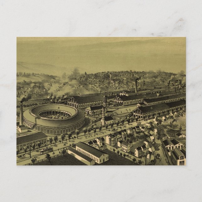 Vintage Karte von Altoona PA (1895) (Vorderseite)