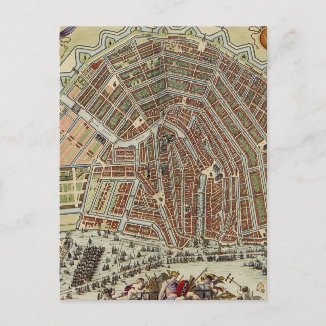 Vintage Karte von Amsterdam (1688) (Vorderseite)