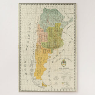 Vintage Karte von Argentinien (1918)