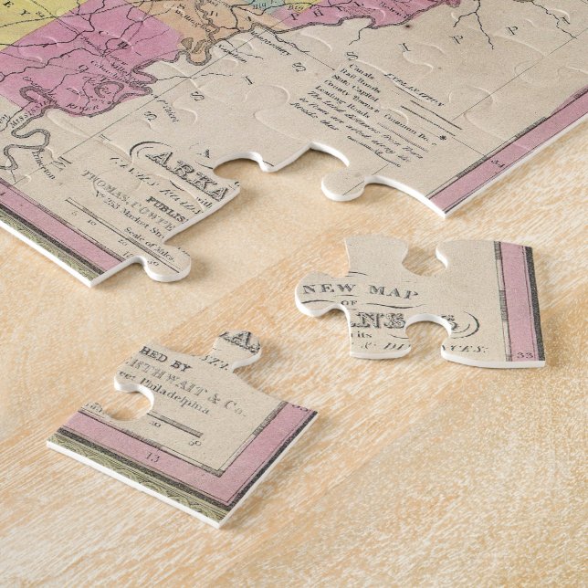 Vintage Karte von Arkansas (1853) (Seite)