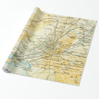 Vintage Karte von Athen Griechenland (1894)