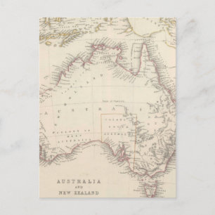 Vintage Karte von Australien (1848)
