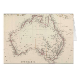 Vintage Karte von Australien (1848)