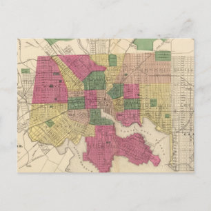 Vintage Karte von Baltimore (1873)