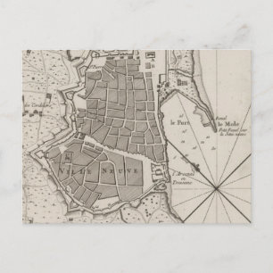 Vintage Karte von Barcelona Spanien (1764)