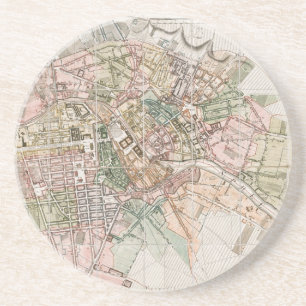 Vintage Karte von Berlin (1811) Sandstein Untersetzer