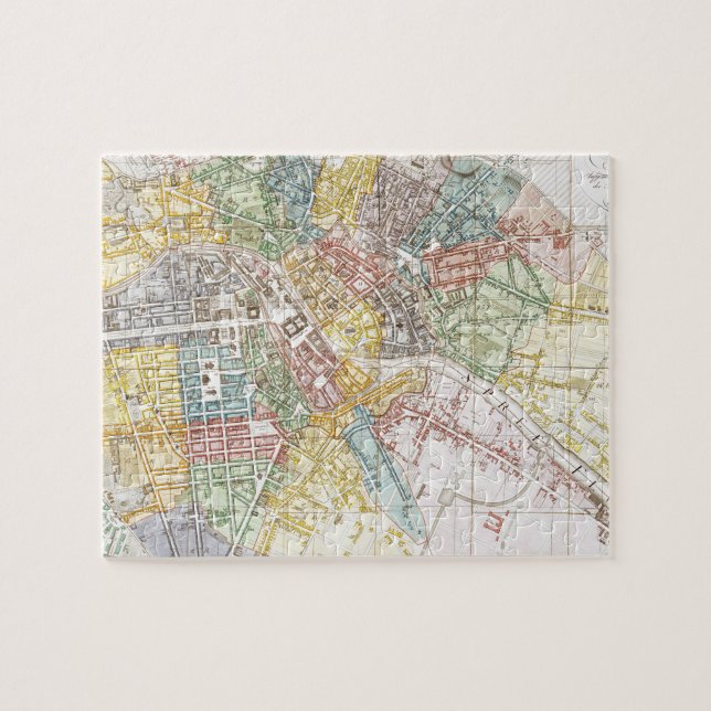 Vintage Karte von Berlin (1846) (Horizontal)