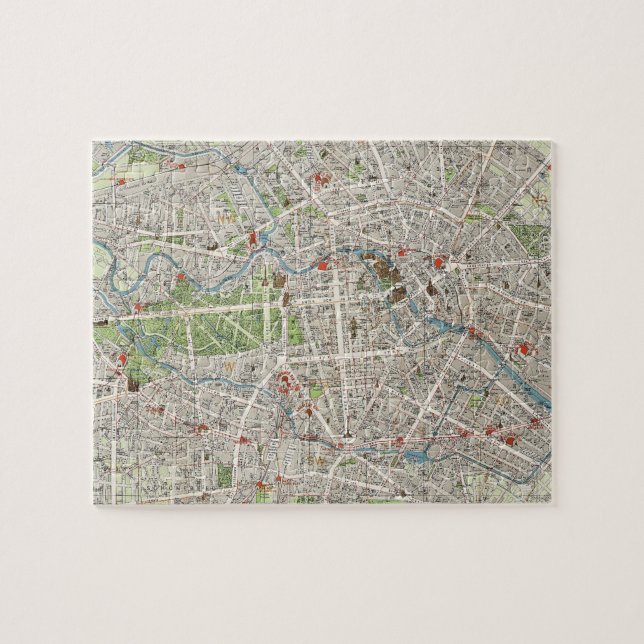 Vintage Karte von Berlin Deutschland (1905) (Horizontal)