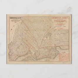 Vintage Karte von Brooklyn Poster
