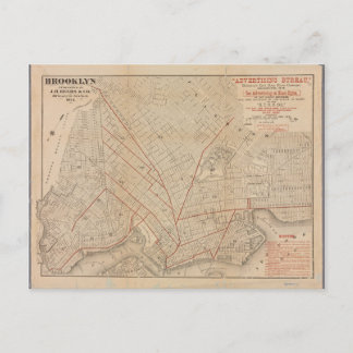Vintage Karte von Brooklyn Poster