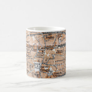 Vintage Karte von Brügge (1905) Kaffeetasse