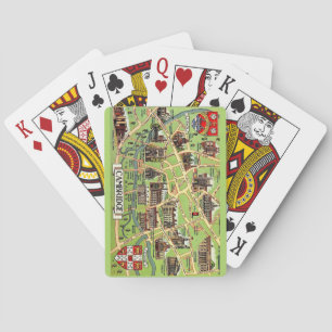 Vintage-Karte von Cambridge Spielkarten