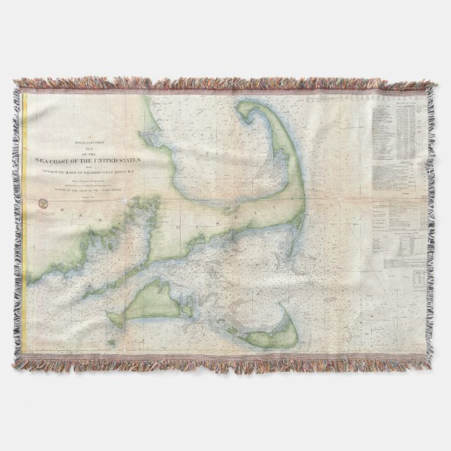 Vintage Karte von Cape Cod (1857) Decke (Vorderseite)