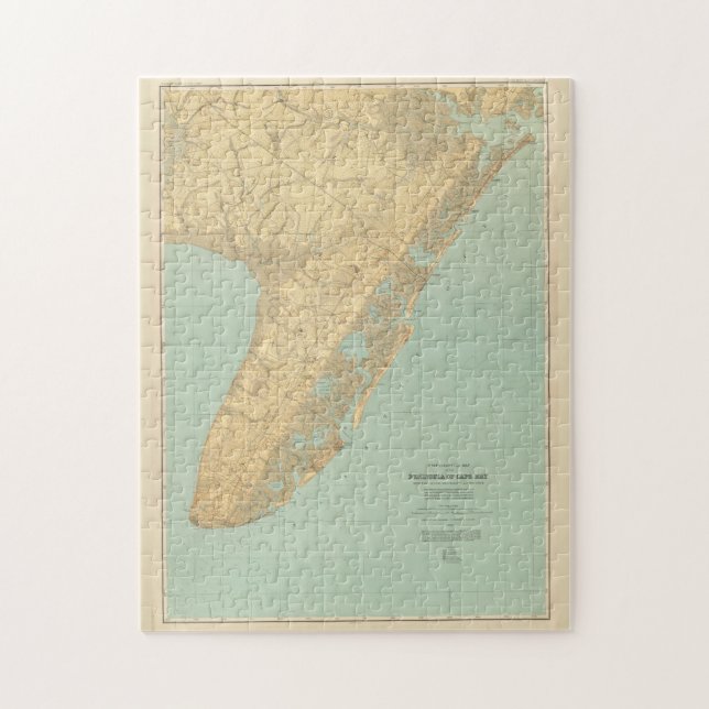 Vintage Karte von Cape May NJ (1888) (Vertikal)