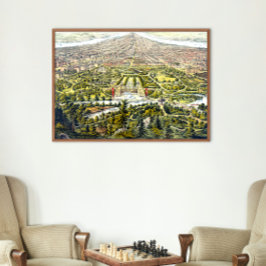 Vintage Karte von Central Park, New York, 1873 Poster