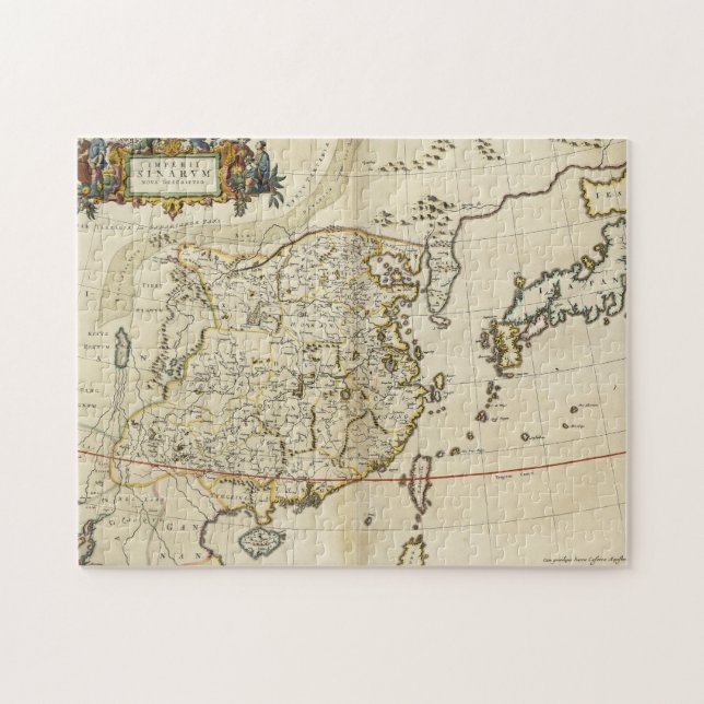Vintage Karte von China | 1662 (Horizontal)