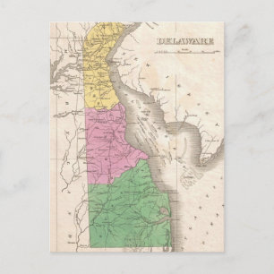 Vintage Karte von Delaware (1827)