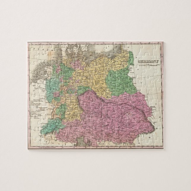 Vintage Karte von Deutschland (1827) (Horizontal)