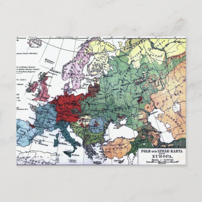 Vintage Karte von Europa 1876 (Vorderseite)