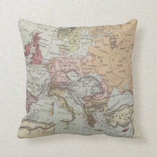 Vintage Karte von Europa Kissen