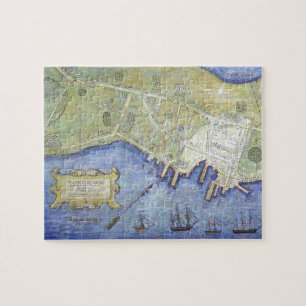 Vintage Karte von Falmouth-Hals Maine (1775)