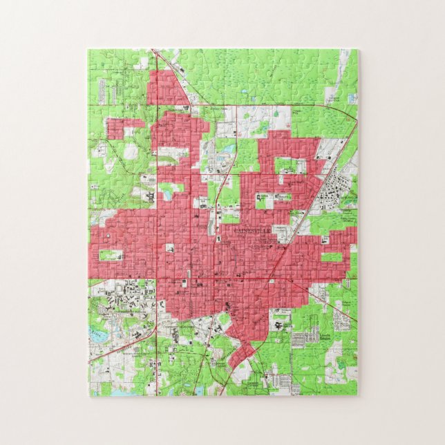 Vintage Karte von Gainesville Florida (1966) 2 (Vertikal)