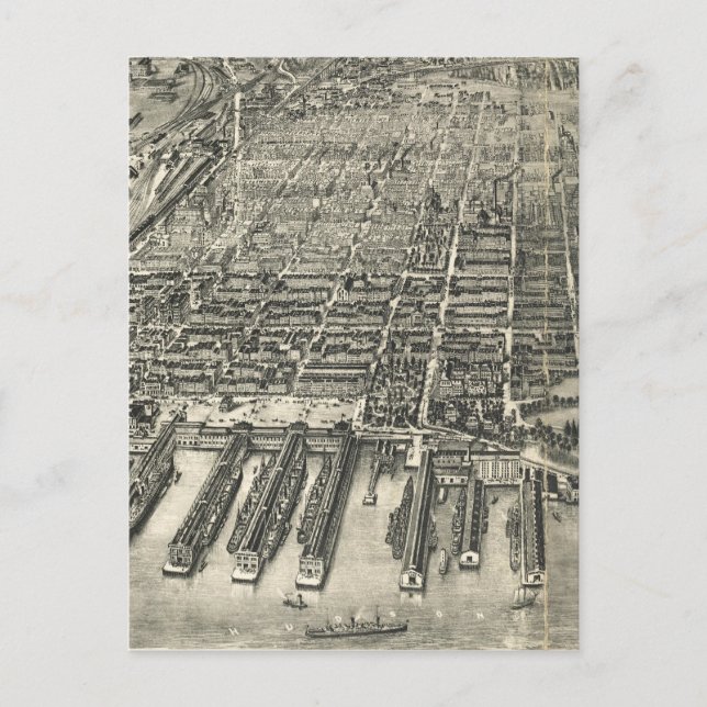 Vintage Karte von Hoboken NJ (1904) (Vorderseite)