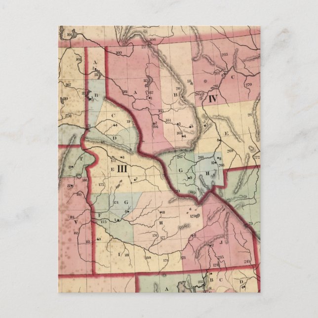 Vintage Karte von Idaho (1866) (Vorderseite)