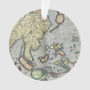 Vintage Karte von Indien 1592 Ornament