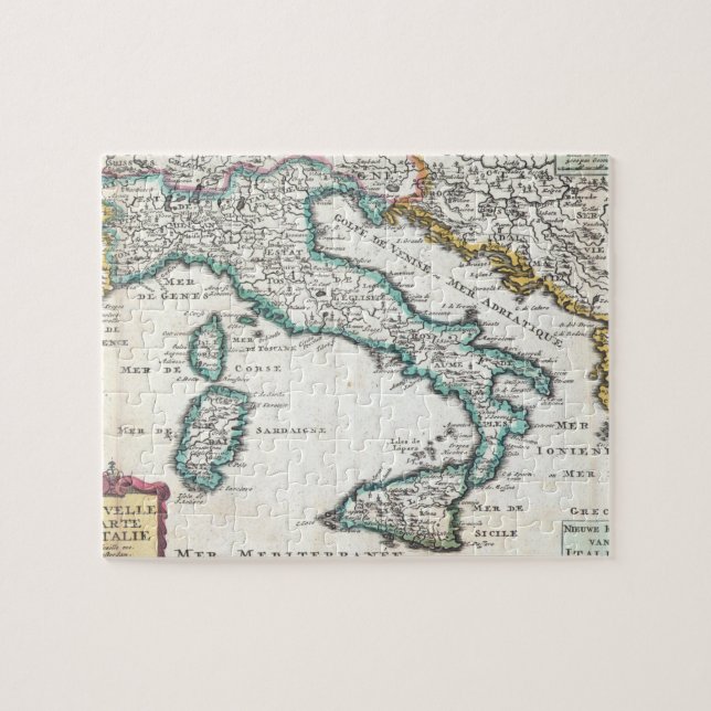 Vintage Karte von Italien (1706) (Horizontal)