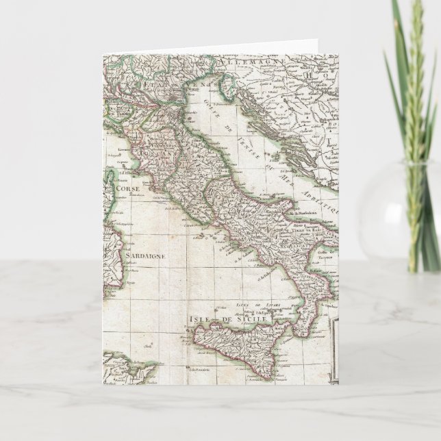 Vintage Karte von Italien (1770) (Vorderseite)