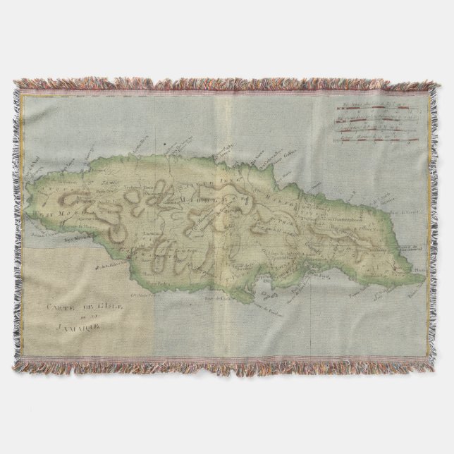 Vintage Karte von Jamaika (1780) Decke (Vorderseite)