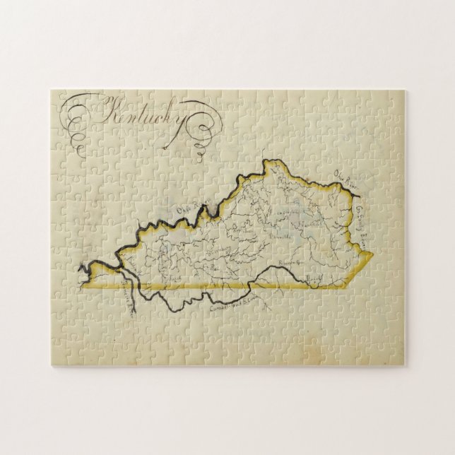 Vintage Karte von Kentucky (1823) (Horizontal)
