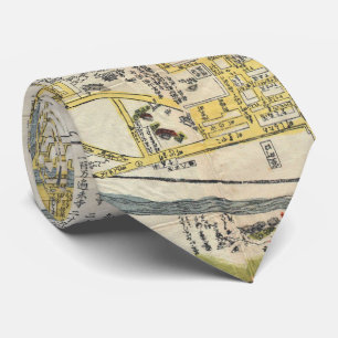Vintage Karte von Kyoto Japan (1696) Krawatte