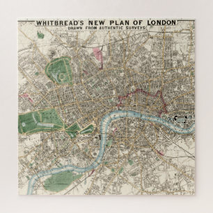 Vintage Karte von London England (1853)