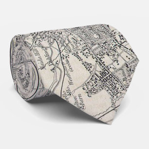 Vintage Karte von London England (1855) Krawatte