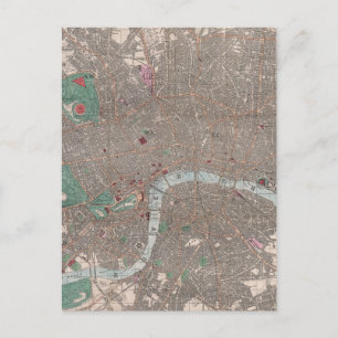 Vintage Karte von London England (1862)