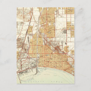 Vintage Karte von Long Beach California (1949) 2