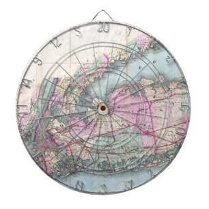 Vintage Karte von Long Island (1880) Dartscheibe