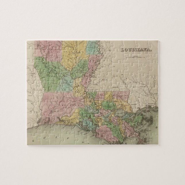 Vintage Karte von Louisiana (1838) (Horizontal)