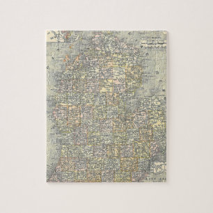 Vintage Karte von Michigan (1901)