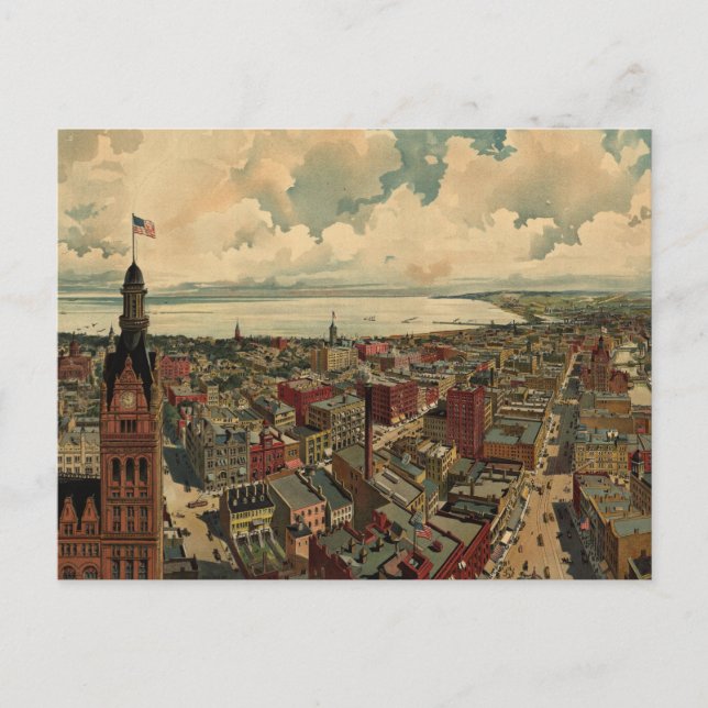 Vintage Karte von Milwaukee WI (1898) (Vorderseite)