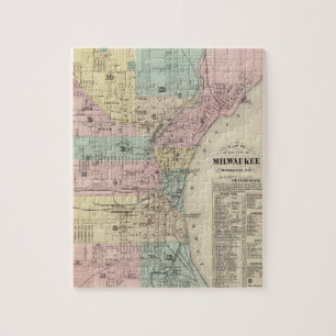 Vintage Karte von Milwaukee Wisconsin (1878)